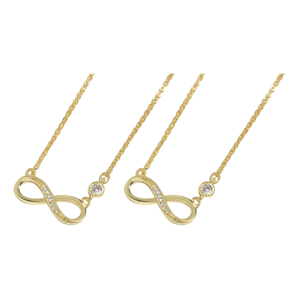 (golden colored, necklaces2x1) 2pcs/set Classic Jewelry Halskette Damen Silber Kette Damen Texture-image-OPC-PKN59PN-NEW