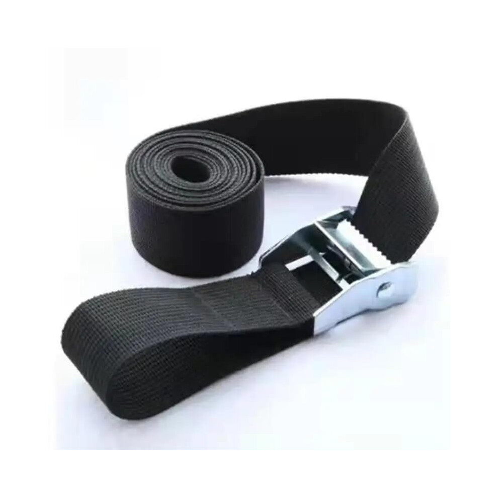 Ratchet Straps 2-Piece 6M X 25Mm Black Tie-Down Straps With Metal Buckle For Luggage Cargo Lashing 9016109992949