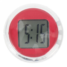 wasserdichte selbstklebende digitale motorraduhr, universal, 1 stück (rot)