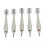 5PCS Hard Fishing Lure Simulation Squid False Bait Hooks Artificial Squid Double Hook JigLuminous White 2
