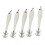 5PCS Hard Fishing Lure Simulation Squid False Bait Hooks Artificial Squid Double Hook JigLuminous White 3
