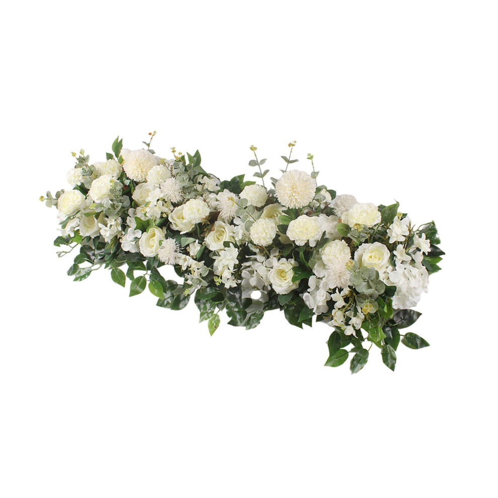 (White, 100x35cm) Exquisite Artificial Wedding Flowers Backdrop Arch Decor Beauty of-image-OPC-PKN5YCQ-NEW