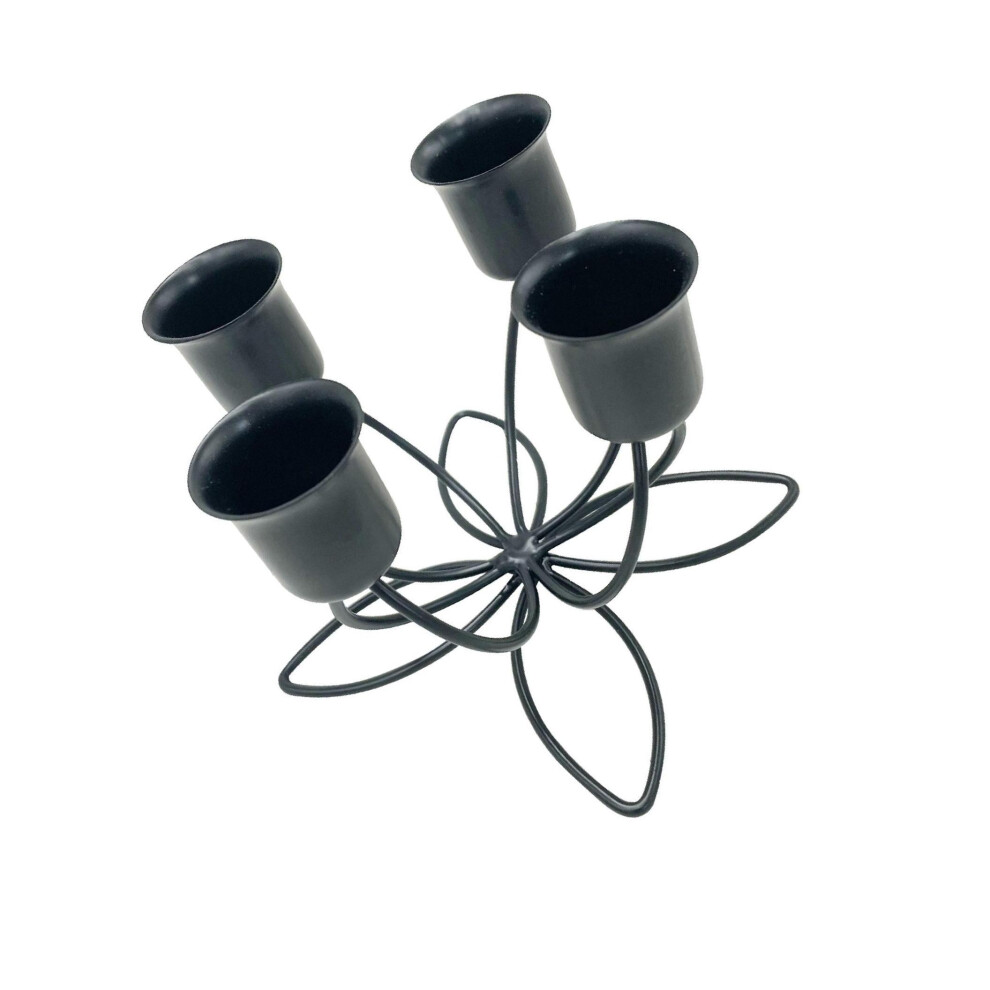 (4 heads black) Chic Candle Holder for Wedding Home Decor Flower Crafts and Candelabra-image-OPC-PKN5Z59-NEW
