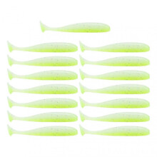 15Pcs Two Color T Tail Soft Fishing Bait Artificial Silicone Soft Lure Fishing Tackle Gear for Freshwater SaltwaterCOLOR:B