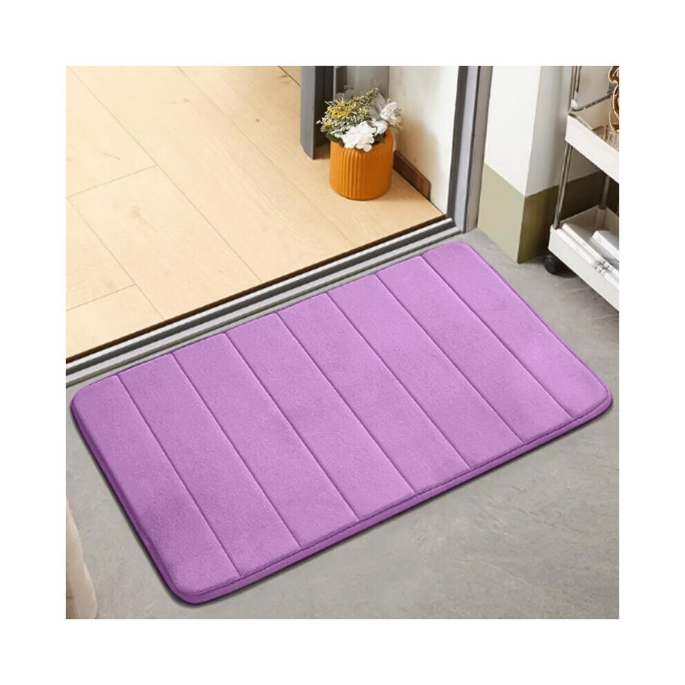 (Lilac, 50 x 80 CM) Yorkshire Bedding Super Soft Memory Foam Bath Mat â Thick & Comfy, Super Absorbent with Non-Slip PVC Backing | Skin Friendly, Ma-image-OPC-PKN65N2-NEW