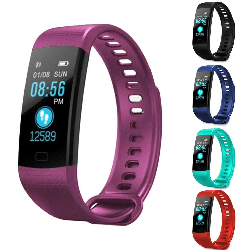 Activity Tracker Heart Rate Monitor, Sleep Tracking, Bluetooth Smart Watch, Waterproof Pedometer Calorie Counter Purple 9393856867219