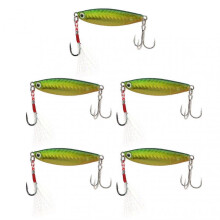 20245Pcs 20g Vib Fishing Bait Metal Vib Hard Fishing Lure Artificial Hard Lures Fake Bait Green