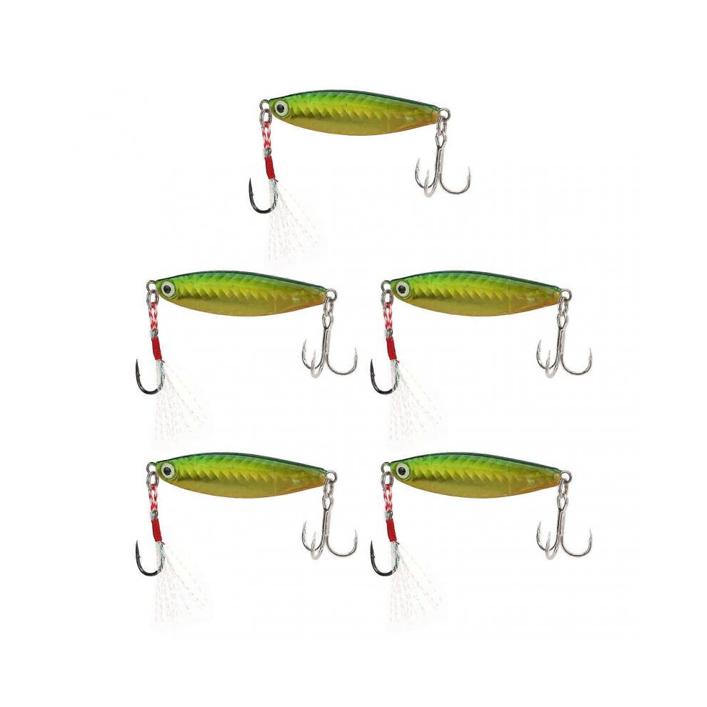 20245Pcs 20g Vib Fishing Bait Metal Vib Hard Fishing Lure Artificial Hard Lures Fake Bait Green