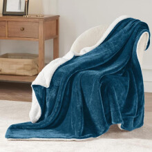 (Teal, Super King (230x270cm)) Yorkshire Sherpa Fleece Blanket ,Bed Throws Blankets For Sofas ,Soft Fluffy Thick Blanket, Reversible Microfiber Blanket , Large Throws &
