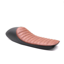Universal Motorcycle Flat Hump Cafe Racer Vintage Scrambler Seat For Black And Brown, Universal Fit, Cafe Racer Style