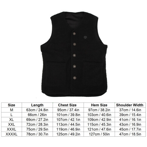 USB Electric Heated Vest XL Black 16-Zone Temperature Control 1