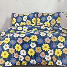 (Coral Leaf, Double(200W x 200L) cm) Yorkshire Bedding 4-Piece Printed Duvet Cover Complete Set – Soft Touch, Skin-Friendly and Durable Microfibre Fabric Duvet Cover with