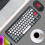 Silent Operation Wireless Keyboard with Ergonomic Mouse Compact 2.4G 7