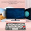 Silent Operation Wireless Keyboard with Ergonomic Mouse Compact 2.4G 3