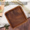 Walnut Fruit Plate 15x15cm Square Smooth Elegant Kitchen Tray 6
