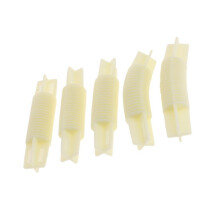 Beige 5-Piece Corner Bay Window Curtain Pole Elbow Joint Connector