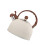 Enamel Whistling Tea Kettle Solid Bottom Modern White Finish for 1