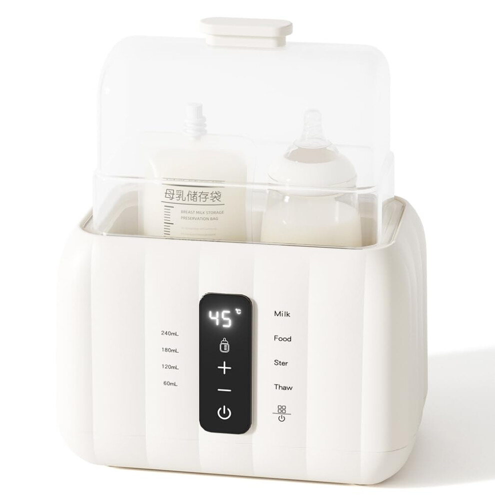 Double Baby Bottle Warmer Fast Smart Temperature Control 72-Hr Constant Temp Compatible With All Bottles