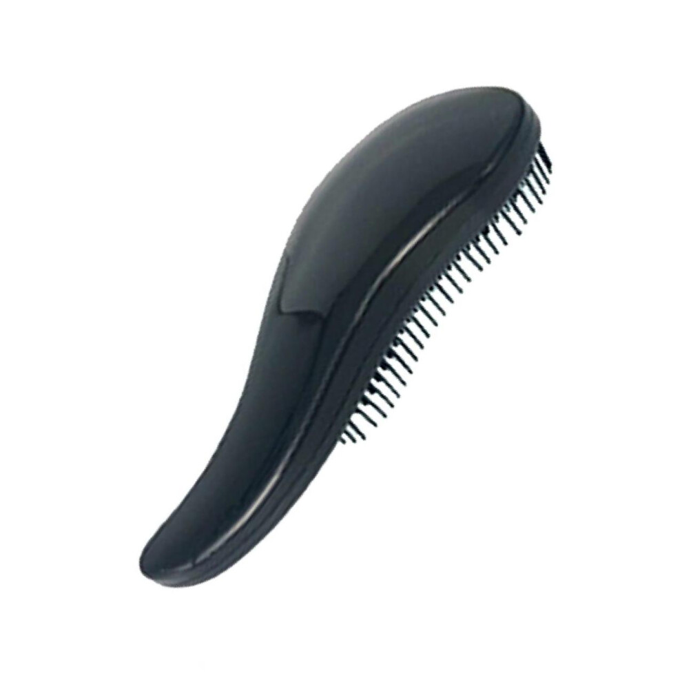 Unisex Black Detangling Comb With Ergonomic Handle For -Free Hair Styling