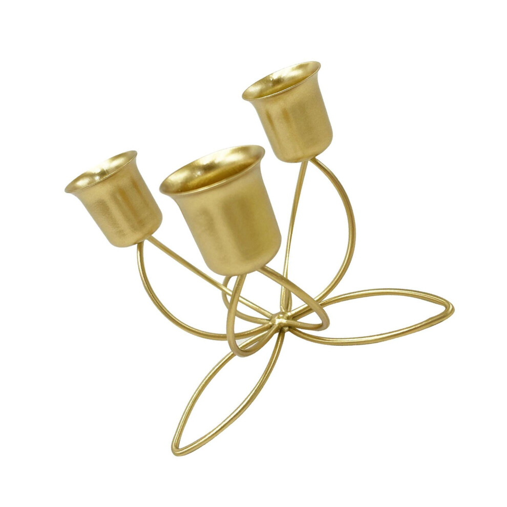 (3 heads golden) Exquisite Candle Holder for Wedding Home Decor Flower Crafts and-image-OPC-PKN827Z-NEW
