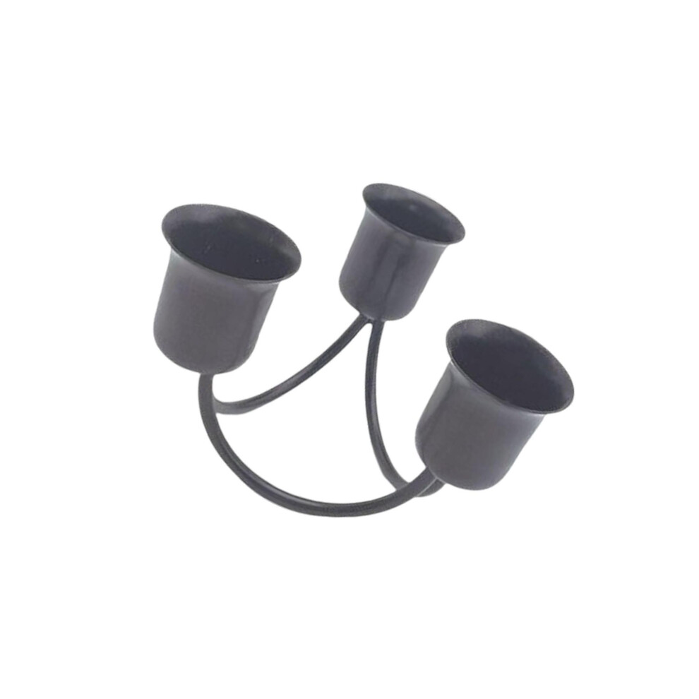 (Black, 95 x 6cm) Elegant 3-Arm Pillar Candle Holder Candelabra Sophisticated Desk-image-OPC-PKN82HX-NEW