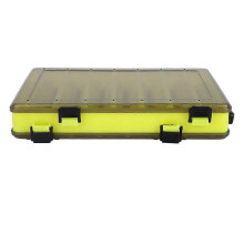 Double side Fishing Tackle Box Wood Shrimp Case Bait Lure Storage Tool(L)