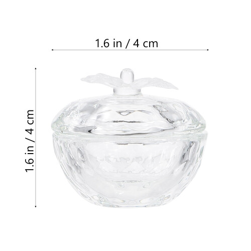 6 Pcs Small Glass Bottles With Lids Crystal Nail Art Cup Container 1