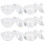 6 Pcs Small Glass Bottles With Lids Crystal Nail Art Cup Container 7