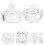 6 Pcs Small Glass Bottles With Lids Crystal Nail Art Cup Container 4