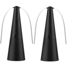 Fly Fans Spinner Repellent 2-Pack For Tables And Food, Indoor Outdoor Fly Deterrent, Black, Garden Patio