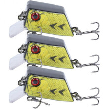 3pcs Cube Mini Bait Artificial Fish Lure Fishing Tackle Tool with Sharp Hooks3#