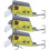 3pcs Cube Mini Bait Artificial Fish Lure Fishing Tackle Tool with Sharp Hooks3# 1