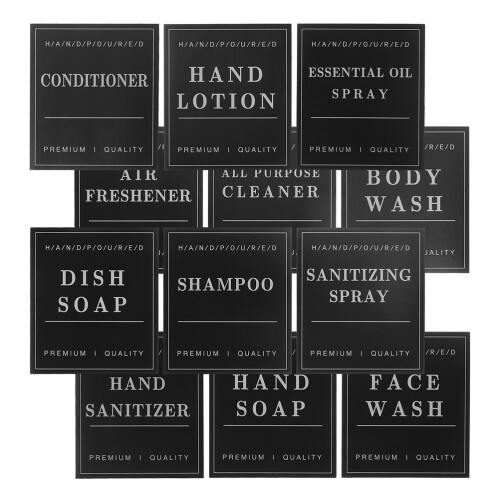 24pcs waterproof removable soap labels for bottles
