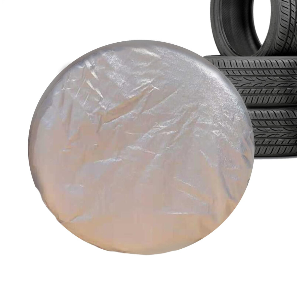 Tire Covers For Trailers Waterproof Uv-Resistant Oxford Tire Cover For Outdoor Travel Rv Truck Camping Silver 9393856869060