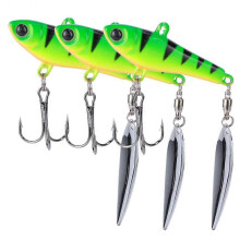 3pcs Artificial Fishing Lures Sequins Rotating Aluminum Hard Bait for Fishing Long ShotBlack Green