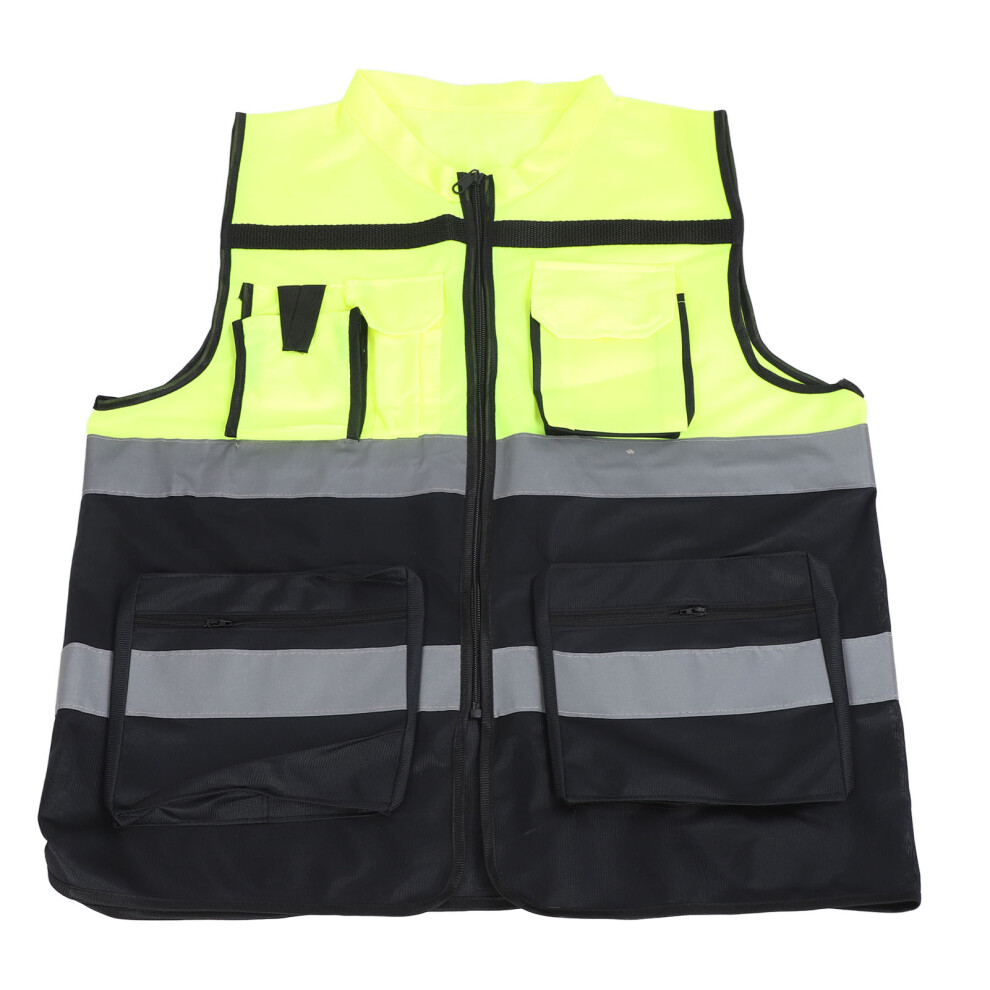 Dual Color Reflective Vest Class 2, Xxl High Visibility Night Work Gear 8421351184232