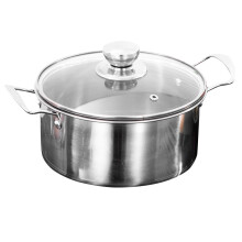 Stainless Steel Soup Pot Silver Optimal Heat Absorption Safe
