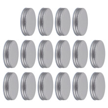 16Stk Robuste Silber Tinplate Deckel Einteilig Für Vorratsgläser