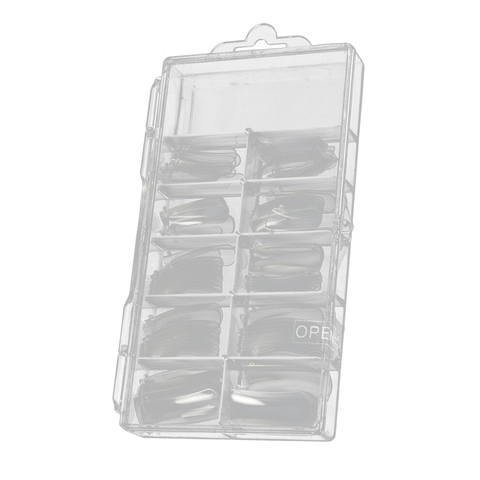 Villcase 100Pcs Nail Art Extension Mold Tips With Uv Builder Gel Tools