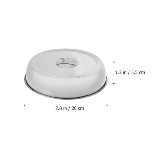 2Pcs Kitchen Stainless Steel Steak Lids Food Protective Covers 1