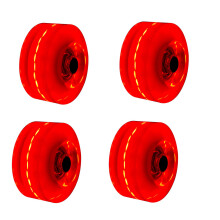 4 Pcs Roller Skate Wheels Flashing Light Up Skating Street Skateboard
