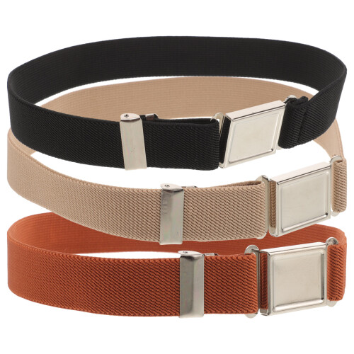 3pcs Magnetic Belts Khaki Cloth Durable For Various Occasions