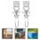 Masteelf  2 Pcs Honey Extractor Kit Mud Connector Car Stickers Silver 11