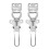 Masteelf  2 Pcs Honey Extractor Kit Mud Connector Car Stickers Silver 10