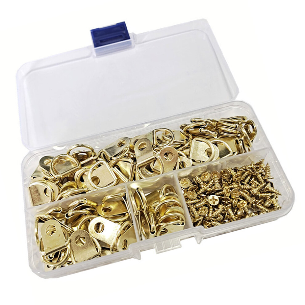 Frame Hanging Hooks Golden Iron 100 Sets 3243850727988