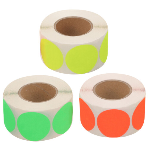 3 Rolls Food Labels Use Adhesive Material 1.5in