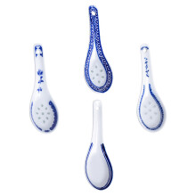 4pcs ceramic soup spoons for rice and porridge