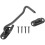 2 Sets Stainless Steel Windproof Hook Gate Lock Closure Black Hooks 6