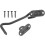 2 Sets Stainless Steel Windproof Hook Gate Lock Closure Black Hooks 8