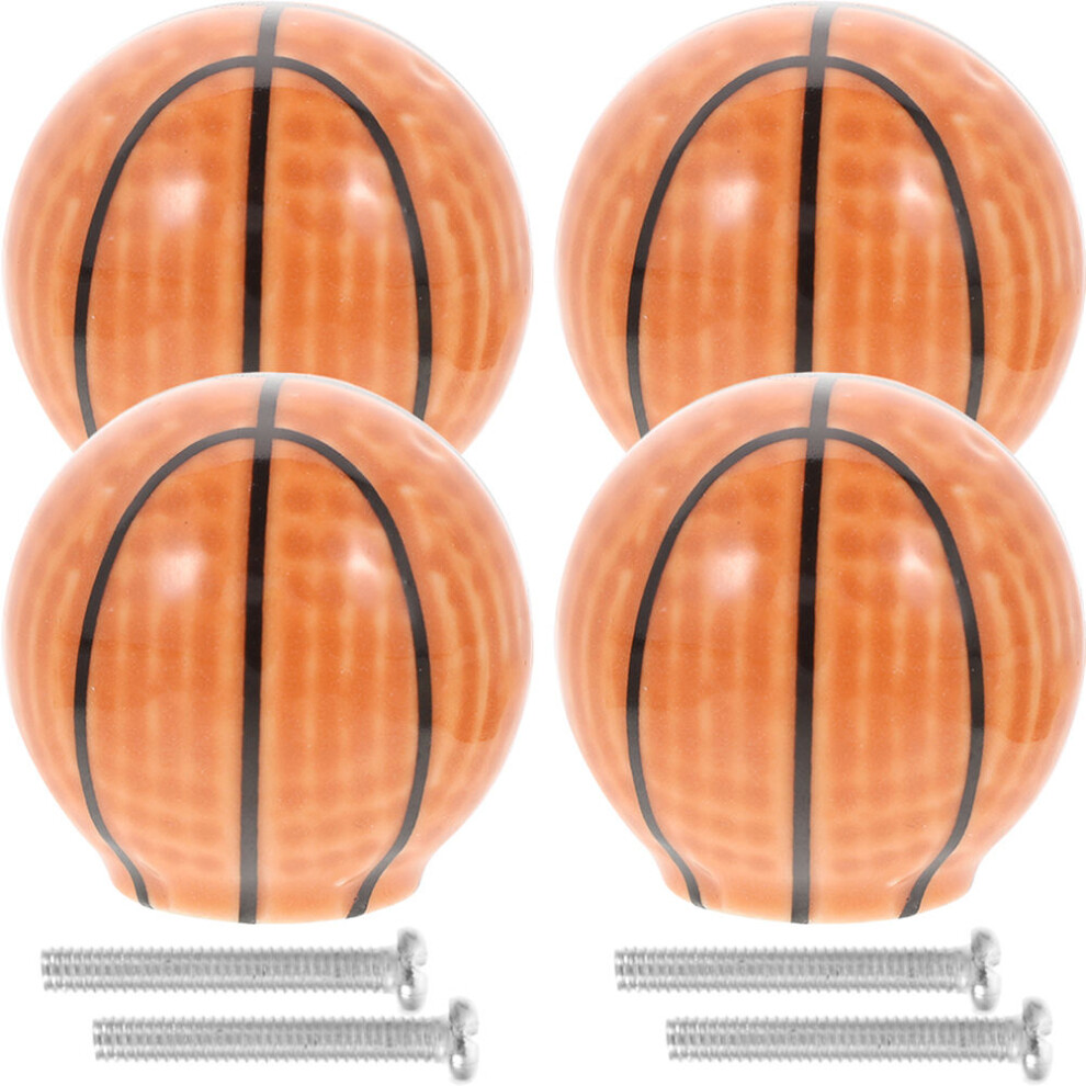 4Pcs Basketball Shape Cabinet Knobs Drawer Pulls Handle 3243850754014
